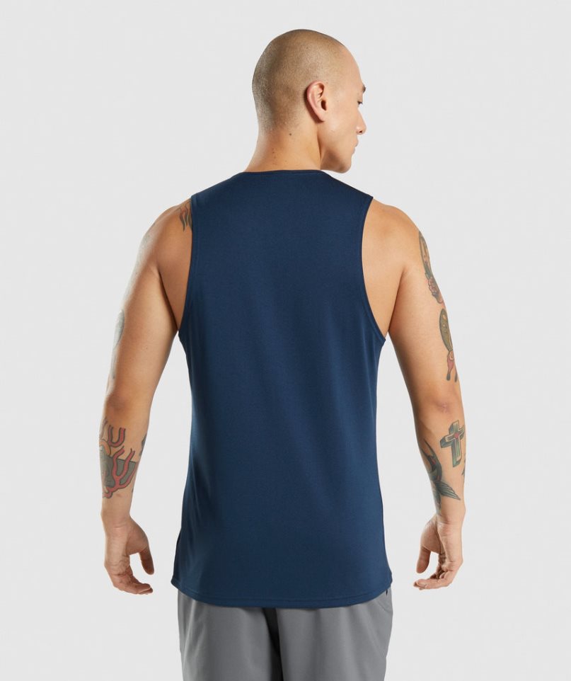 Camiseta Tirantes Gymshark Arrival Hombre Azul Marino | ES0572-PT