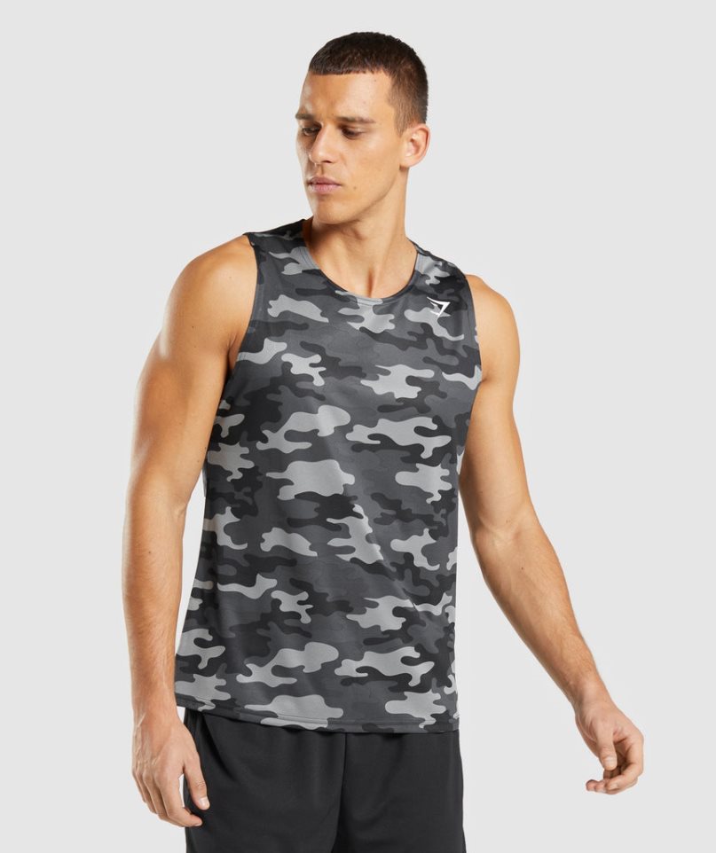 Camiseta Tirantes Gymshark Arrival Hombre Camuflaje | ES1679-TP