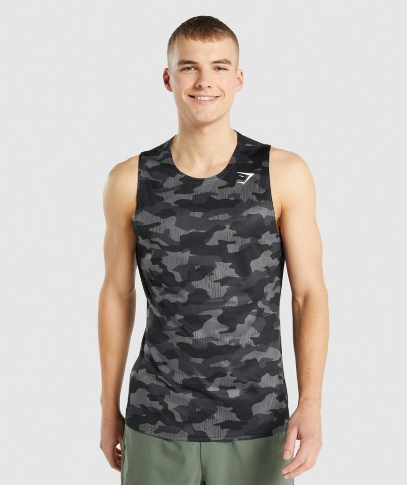 Camiseta Tirantes Gymshark Arrival Hombre Camuflaje | ES4239-NC