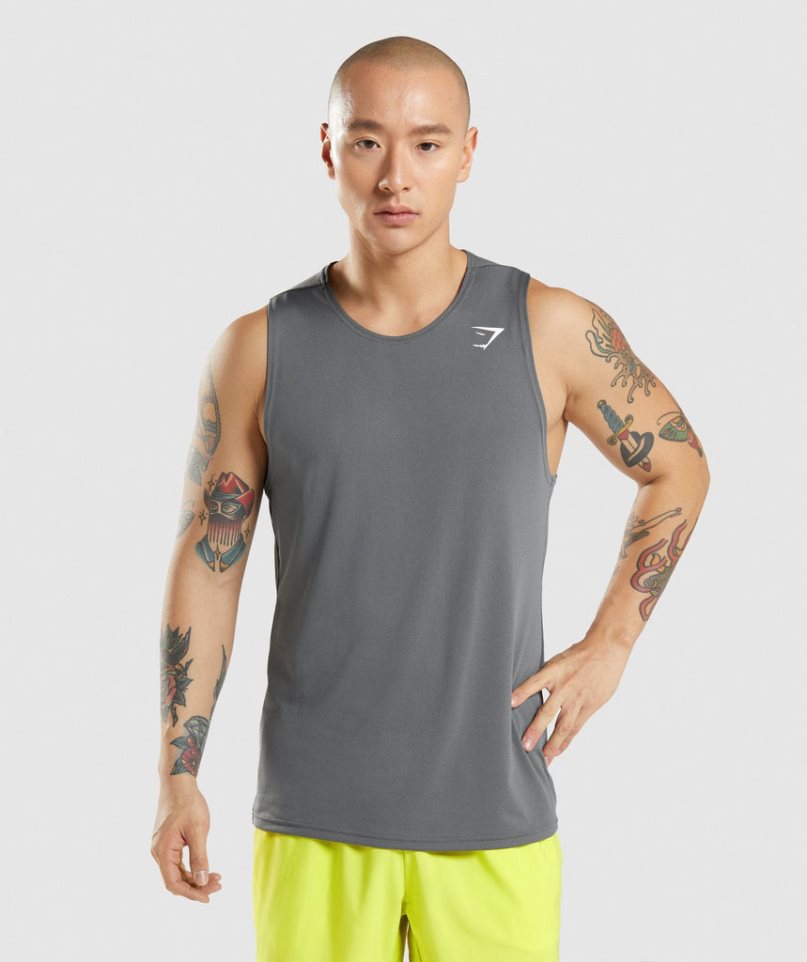 Camiseta Tirantes Gymshark Arrival Hombre Gris | ES5473-IX