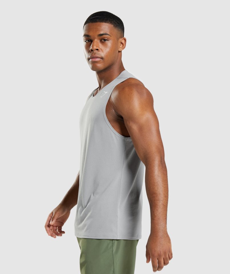 Camiseta Tirantes Gymshark Arrival Hombre Gris Claro | ES5730-LS