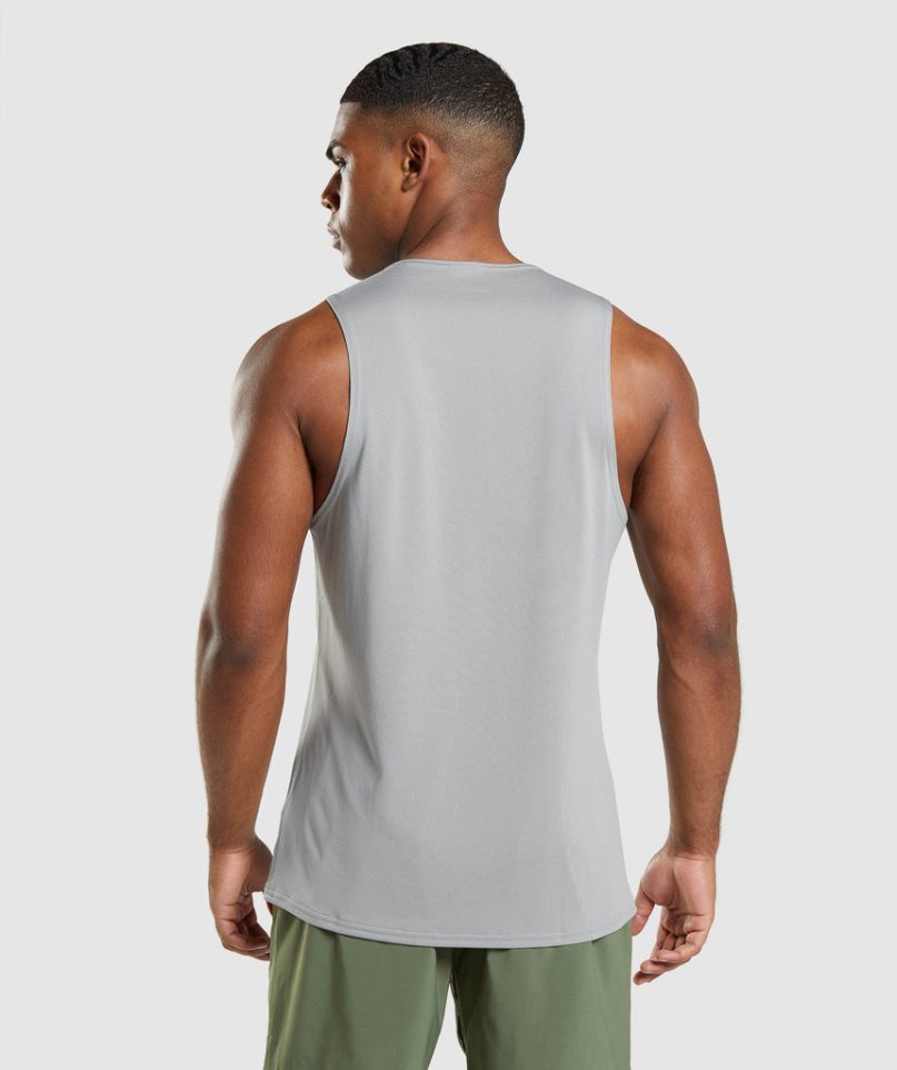 Camiseta Tirantes Gymshark Arrival Hombre Gris Claro | ES5730-LS