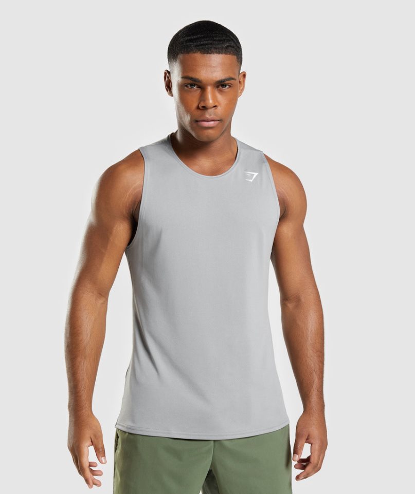 Camiseta Tirantes Gymshark Arrival Hombre Gris Claro | ES5730-LS