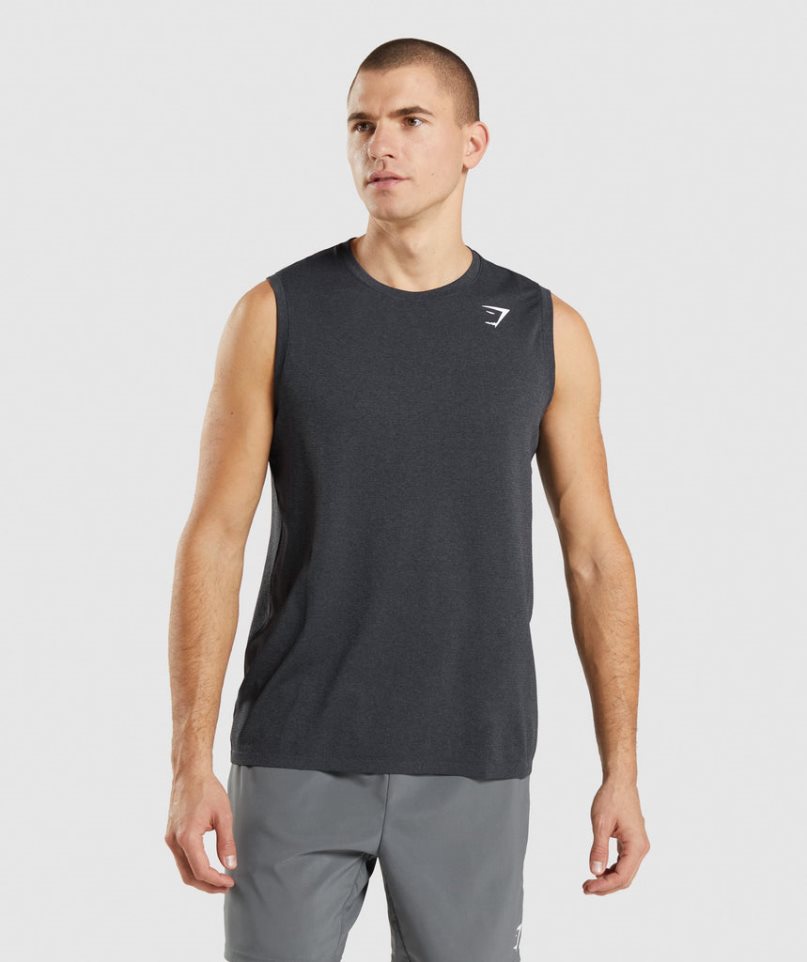 Camiseta Tirantes Gymshark Arrival Seamless Hombre Negras | ES3194-XT