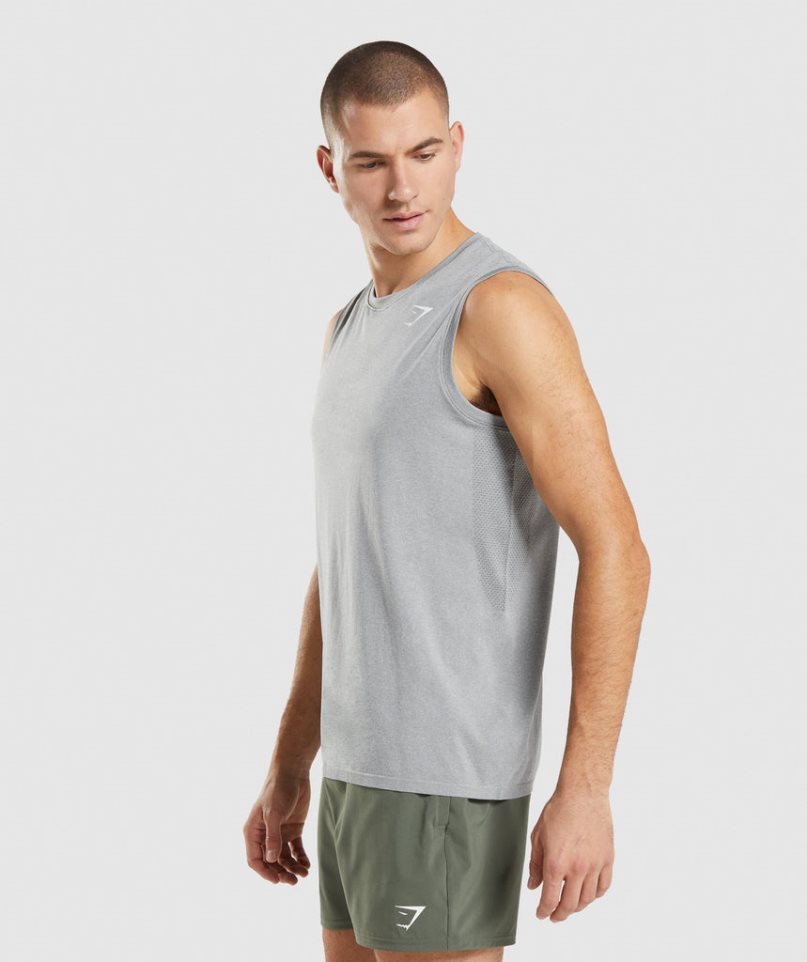 Camiseta Tirantes Gymshark Arrival Seamless Hombre Gris | ES9235-UW