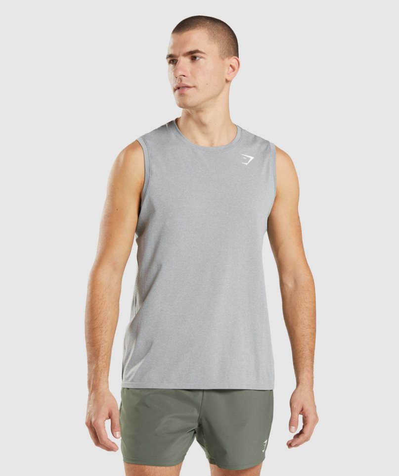 Camiseta Tirantes Gymshark Arrival Seamless Hombre Gris | ES9235-UW