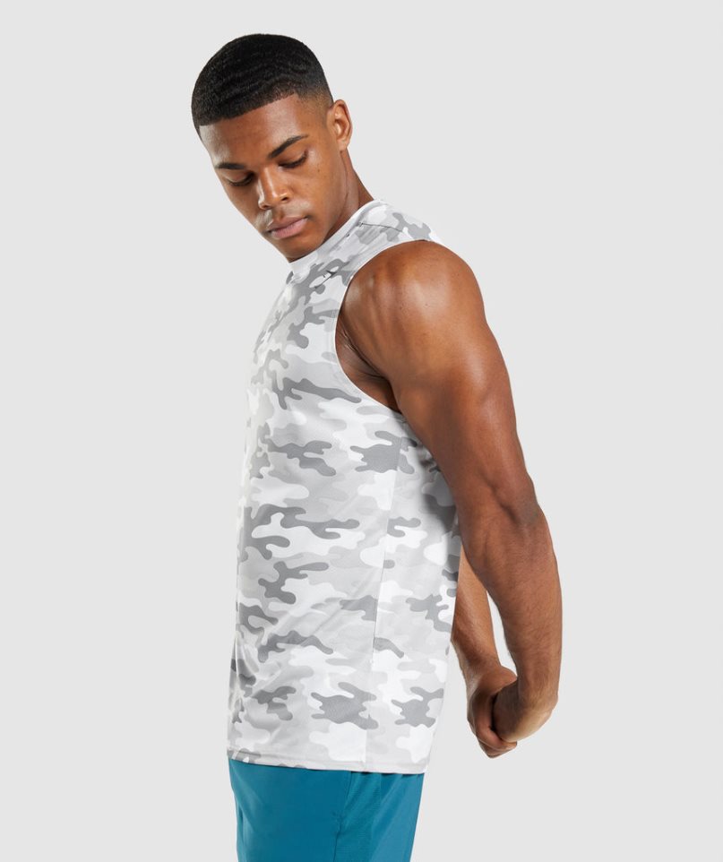 Camiseta Tirantes Gymshark Arrival Sin Manga Hombre Camuflaje | ES5982-NR