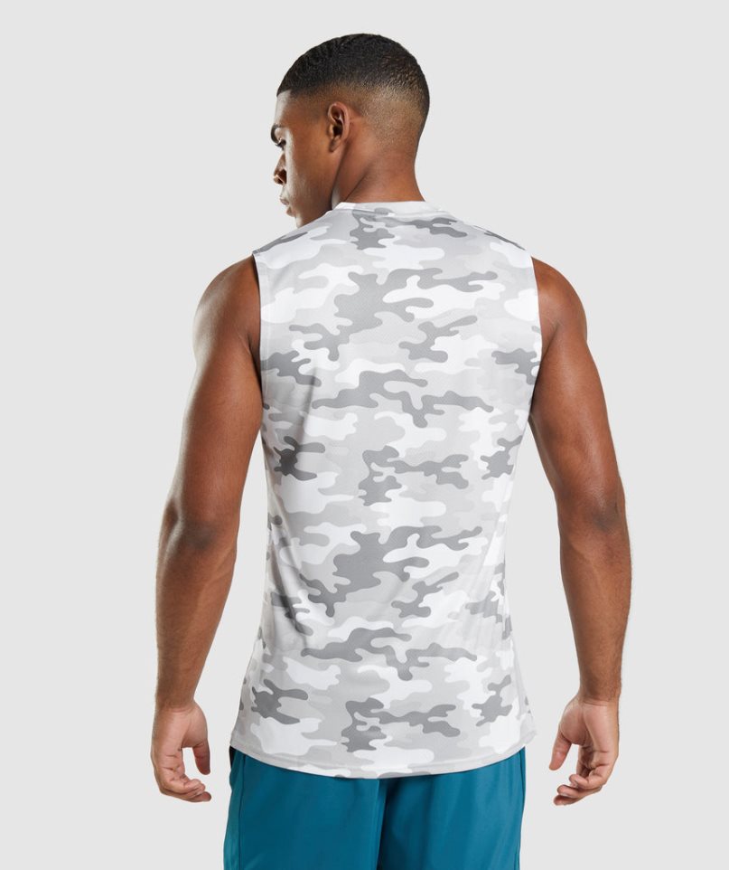 Camiseta Tirantes Gymshark Arrival Sin Manga Hombre Camuflaje | ES5982-NR