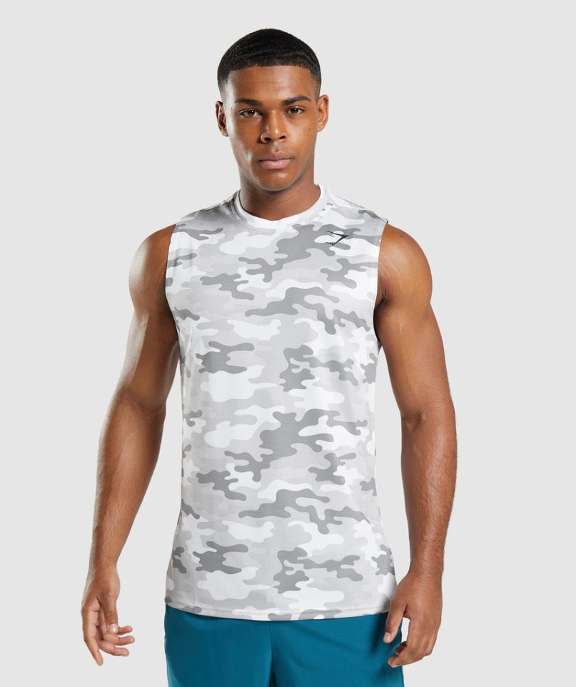 Camiseta Tirantes Gymshark Arrival Sin Manga Hombre Camuflaje | ES5982-NR