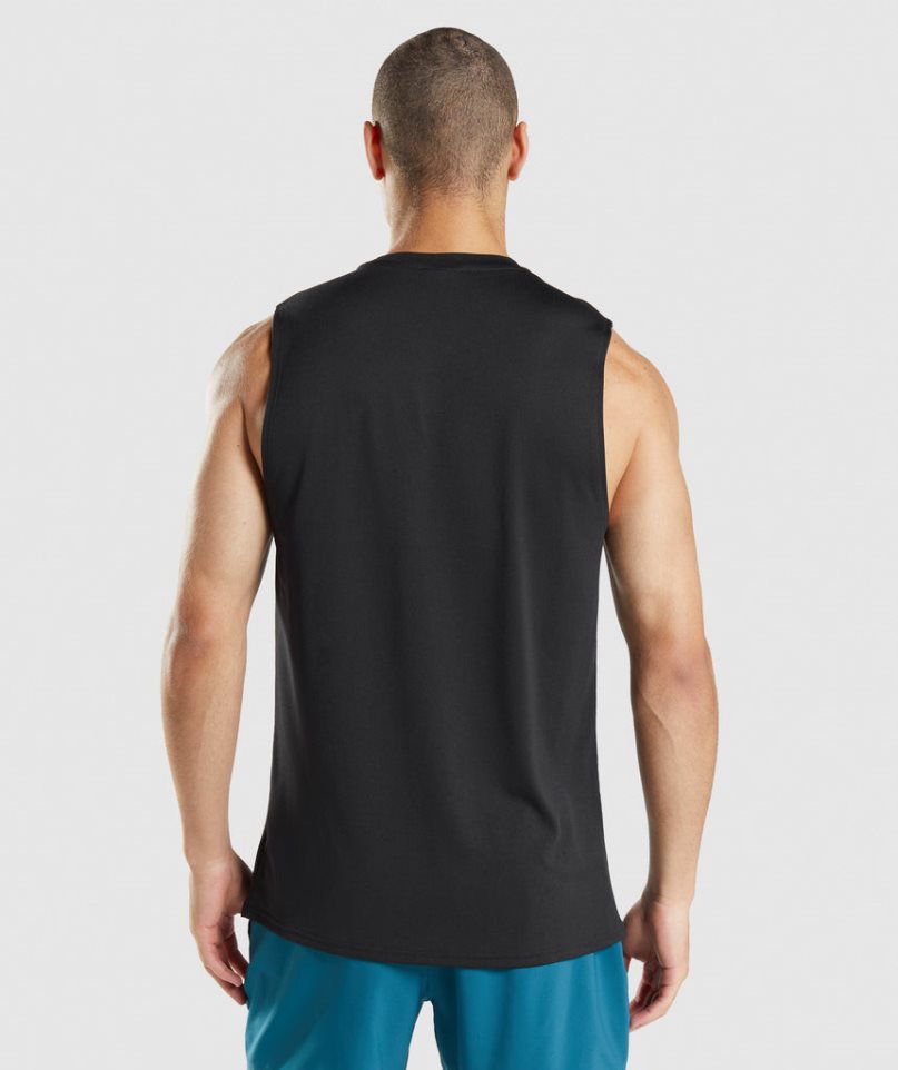 Camiseta Tirantes Gymshark Arrival Sin Manga Hombre Negras | ES8542-SG