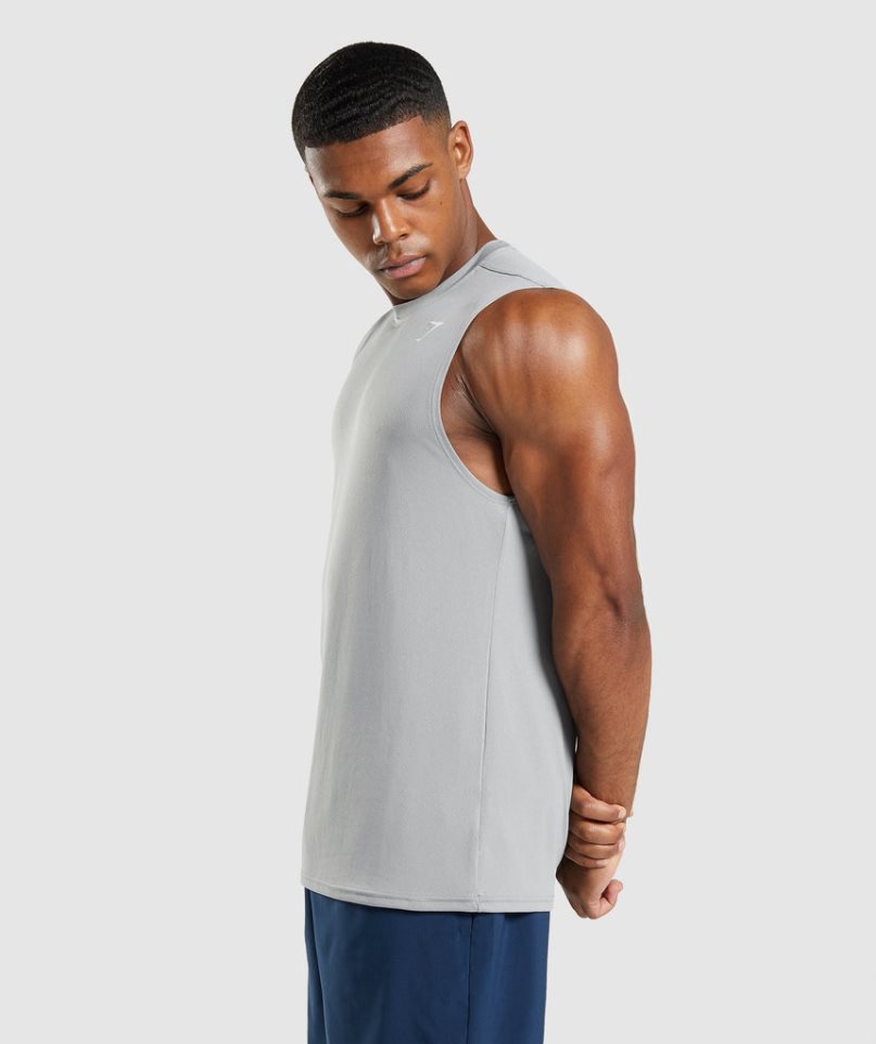 Camiseta Tirantes Gymshark Arrival Sin Manga Hombre Gris | ES9134-TO