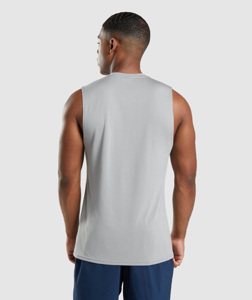 Camiseta Tirantes Gymshark Arrival Sin Manga Hombre Gris | ES9134-TO