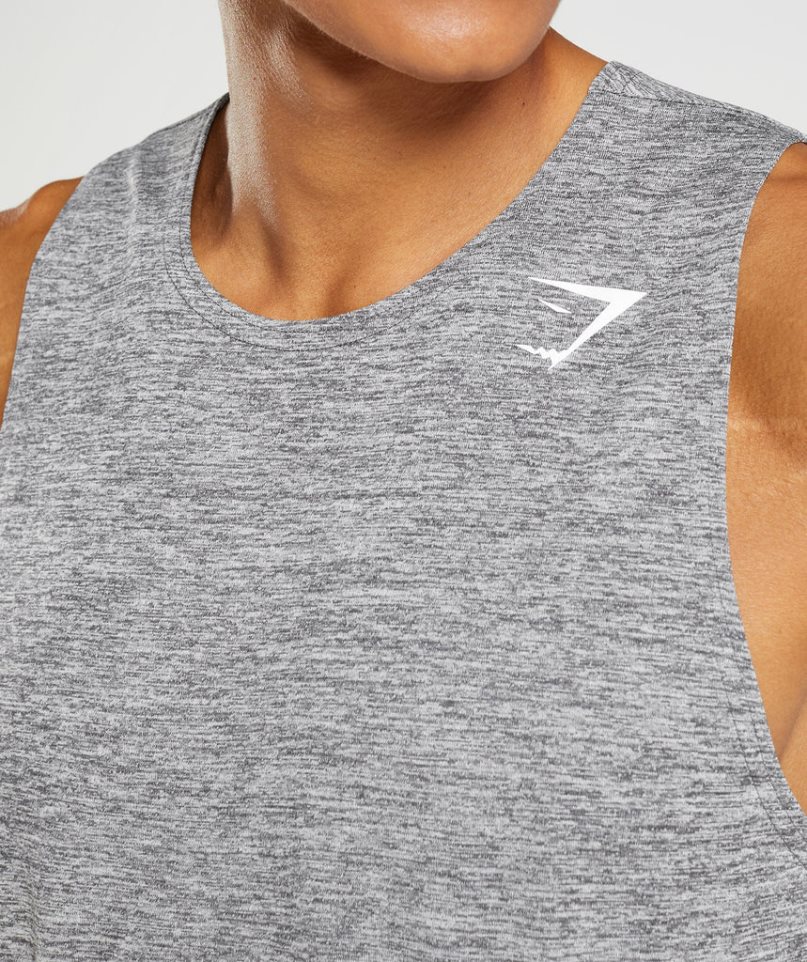 Camiseta Tirantes Gymshark Arrival Slim Marl Hombre Gris | ES9034-XT