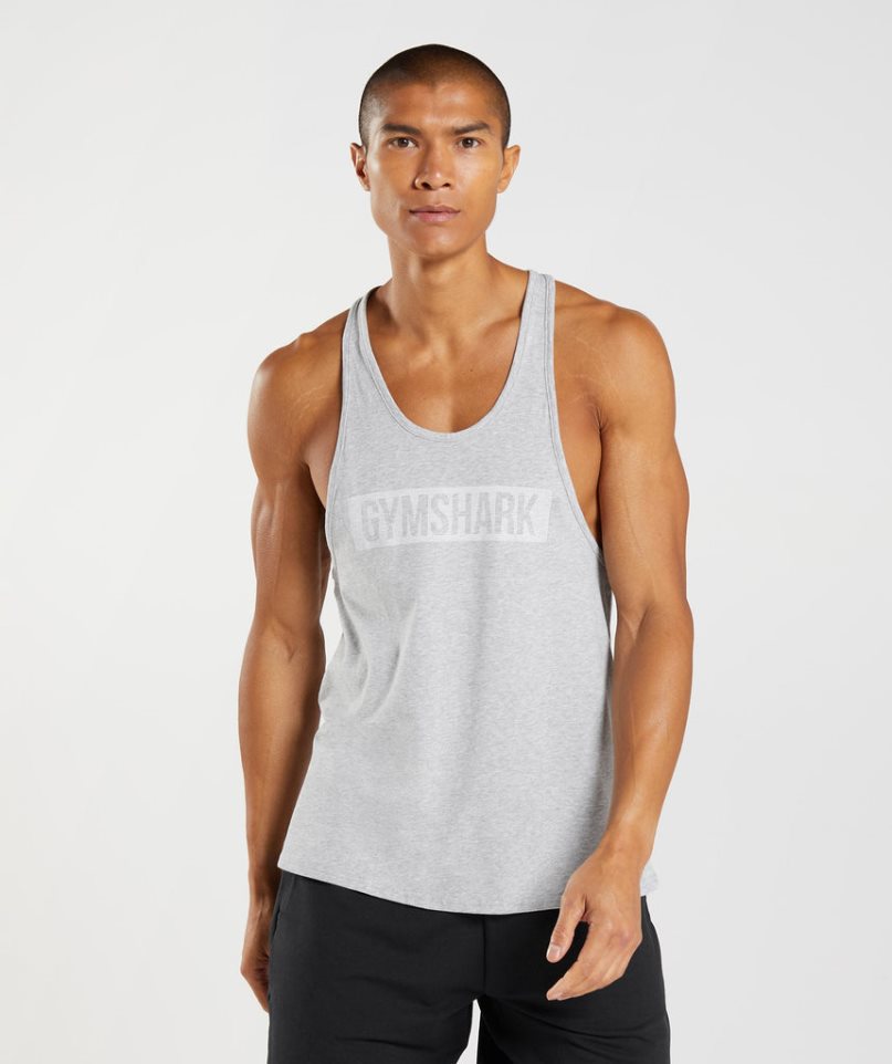 Camiseta Tirantes Gymshark Block Stringer Hombre Gris Claro | ES0423-YU