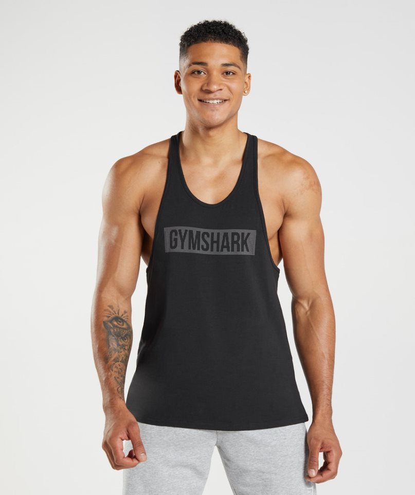 Camiseta Tirantes Gymshark Block Stringer Hombre Negras | ES3260-SU