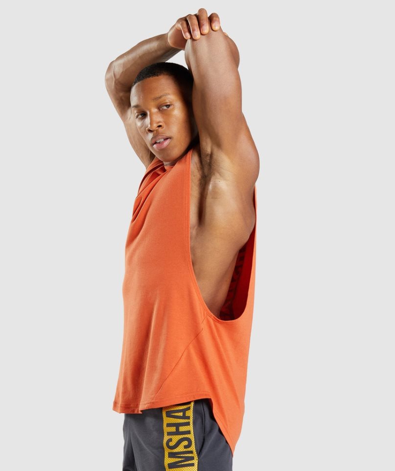 Camiseta Tirantes Gymshark Bold Drop Arm Hombre Naranjas | ES4068-XY