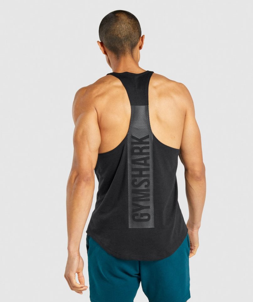 Camiseta Tirantes Gymshark Bold Stringer Hombre Negras | ES5472-PD