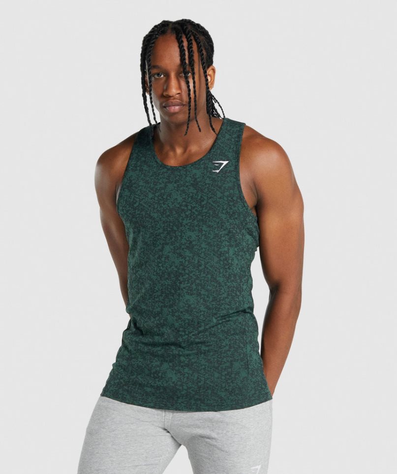 Camiseta Tirantes Gymshark Critical 2.0 Hombre Verde Oscuro | ES3721-NH