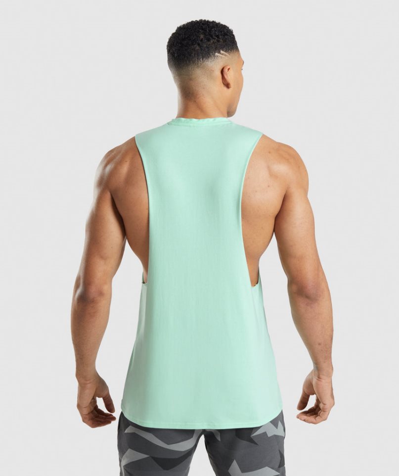 Camiseta Tirantes Gymshark Critical Drop Arm Hombre Verde Menta | ES1348-SJ