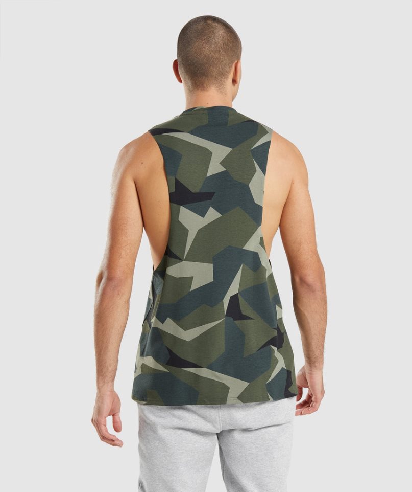 Camiseta Tirantes Gymshark Critical Drop Arm Hombre Camuflaje | ES3129-LW