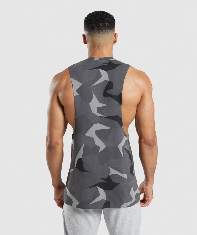 Camiseta Tirantes Gymshark Critical Drop Arm Hombre Camuflaje | ES4637-LF