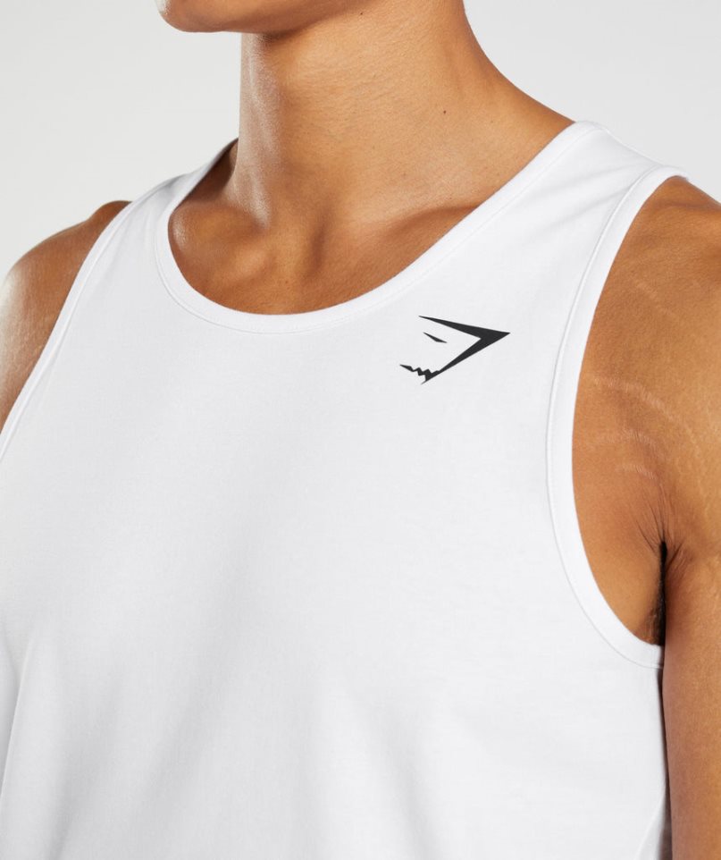 Camiseta Tirantes Gymshark Critical Hombre Blancas | ES3102-SC