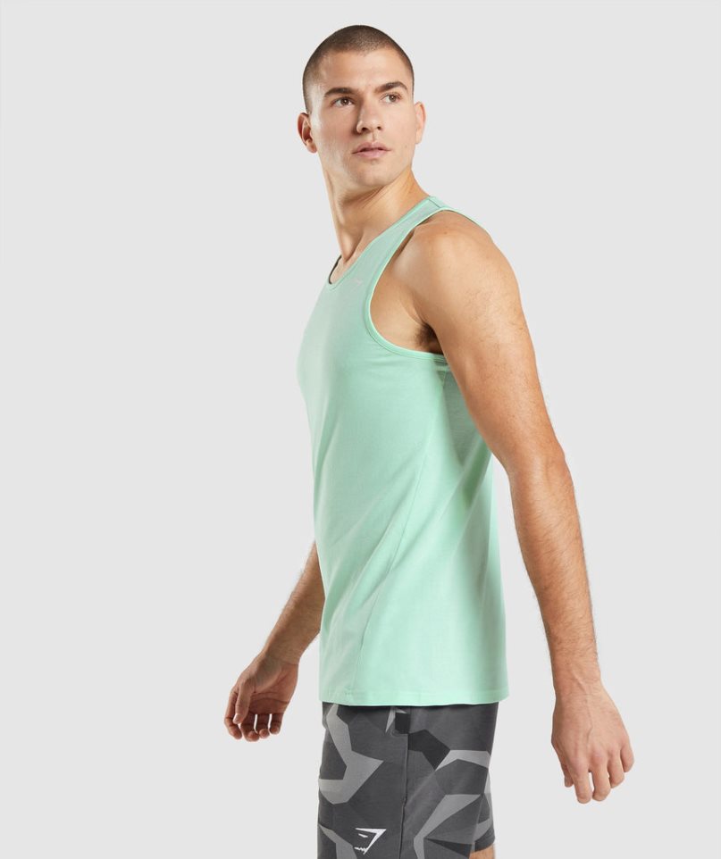 Camiseta Tirantes Gymshark Critical Hombre Verde Menta | ES8521-TU