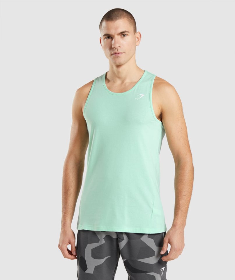 Camiseta Tirantes Gymshark Critical Hombre Verde Menta | ES8521-TU