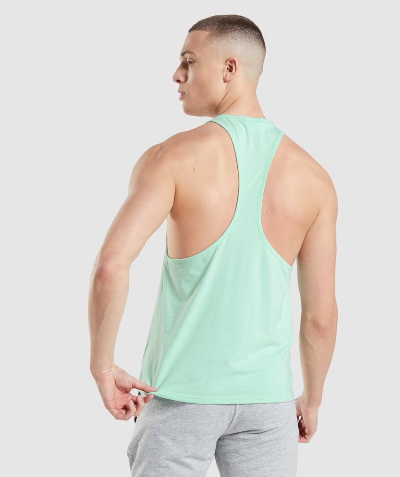 Camiseta Tirantes Gymshark Critical Stringer Hombre Verde Menta | ES6128-PV