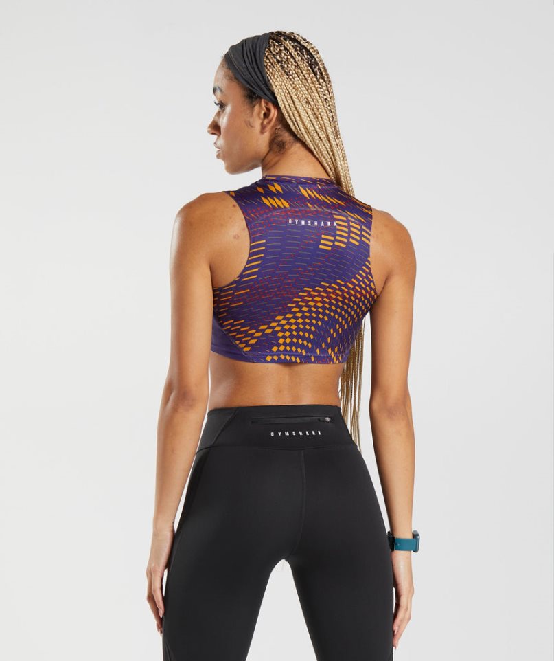 Camiseta Tirantes Gymshark Deporte Crop Mujer Multicolor | ES6193-CN