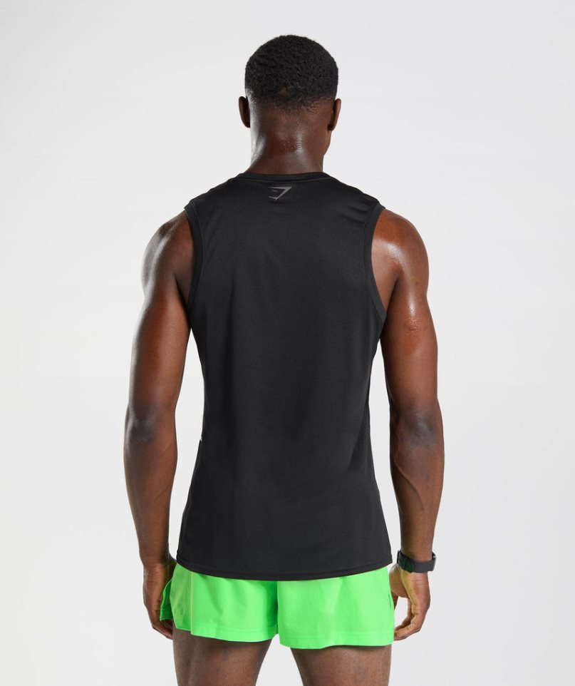 Camiseta Tirantes Gymshark Deporte Hombre Negras | ES0136-KP