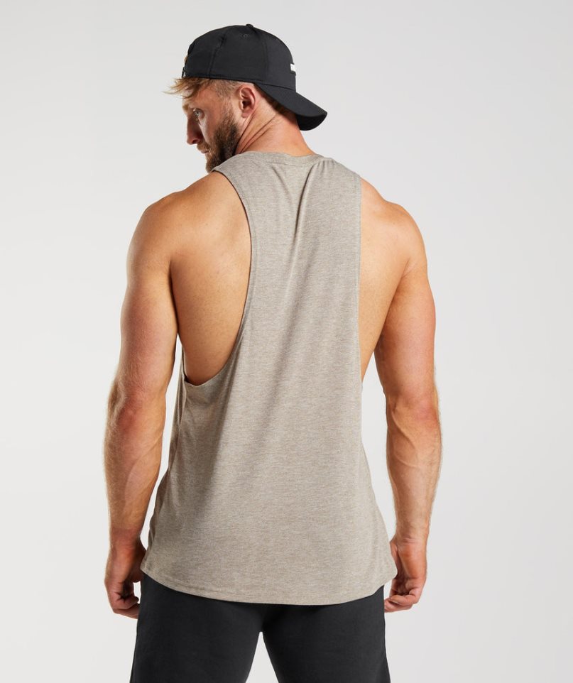 Camiseta Tirantes Gymshark Legacy Drop Arm Hombre Gris | ES1236-PK