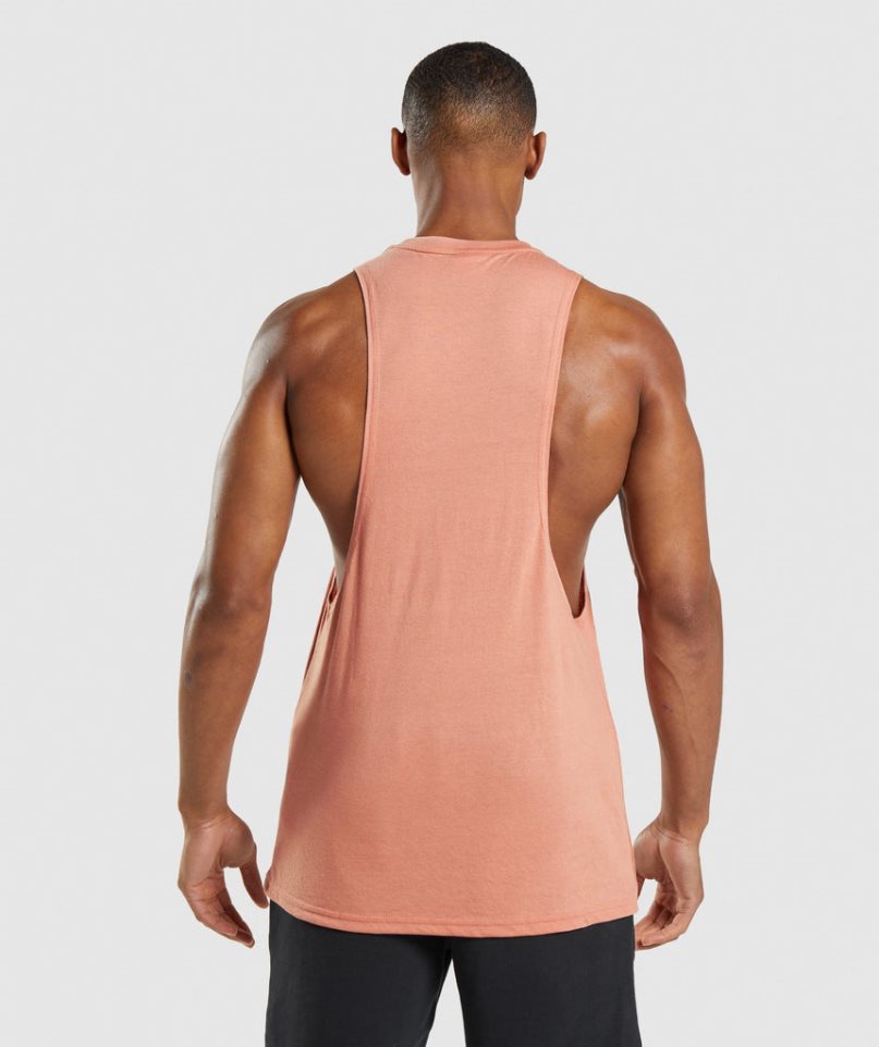 Camiseta Tirantes Gymshark Legacy Drop Arm Hombre Rosas | ES7301-TJ