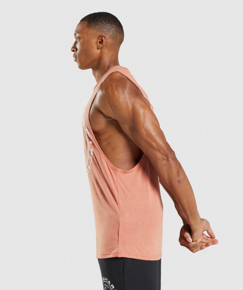 Camiseta Tirantes Gymshark Legacy Drop Arm Hombre Rosas | ES7301-TJ