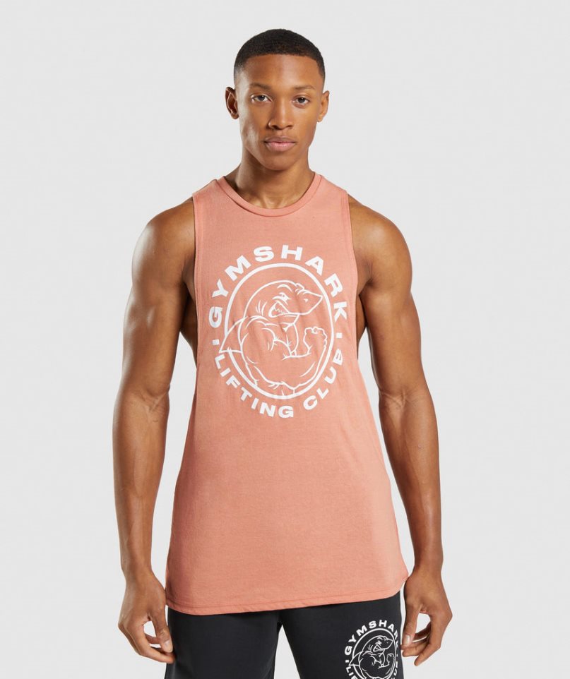 Camiseta Tirantes Gymshark Legacy Drop Arm Hombre Rosas | ES7301-TJ