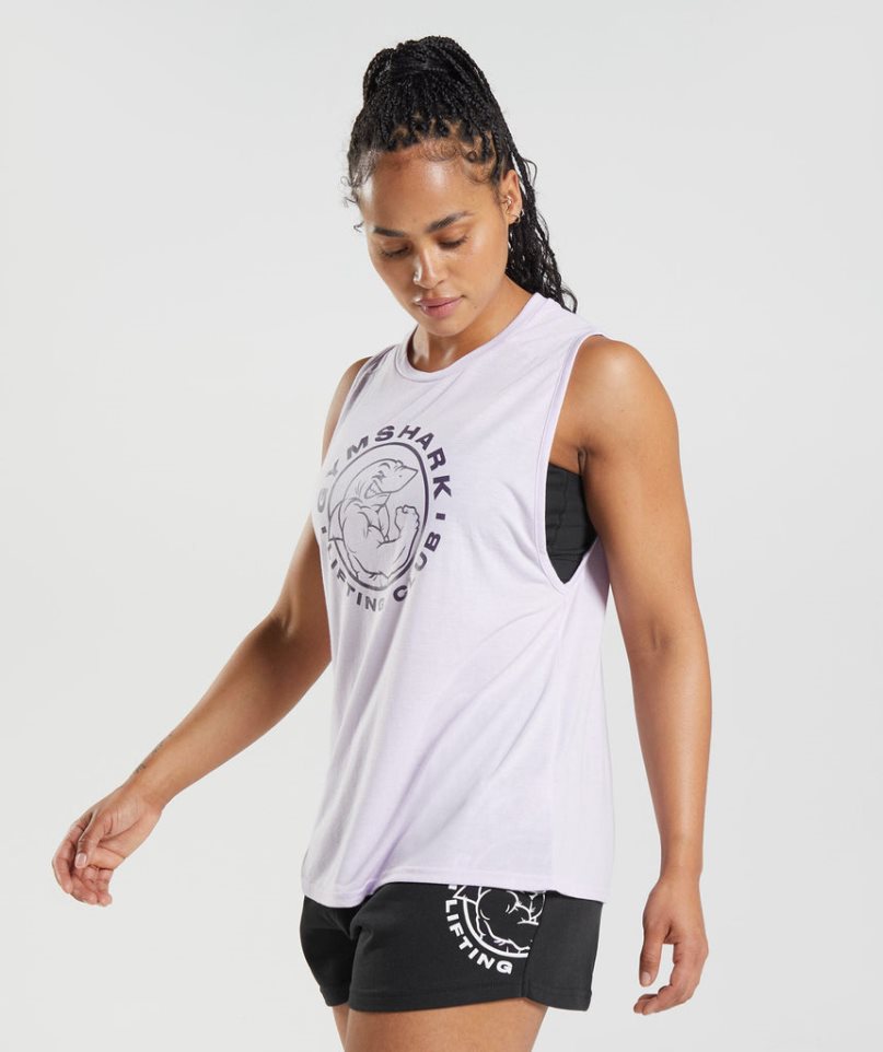 Camiseta Tirantes Gymshark Legacy Mujer Moradas Claro | ES4235-JW