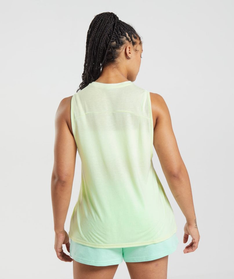 Camiseta Tirantes Gymshark Legacy Mujer Verde Menta | ES6302-KX