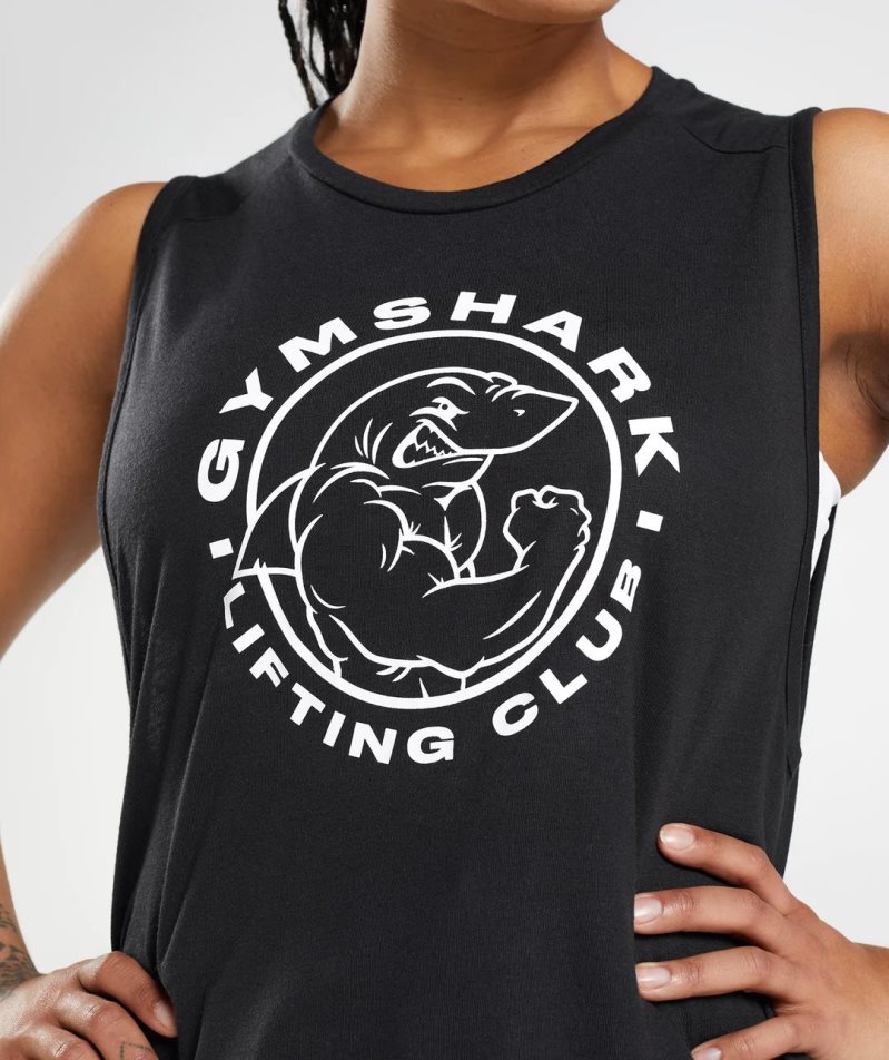 Camiseta Tirantes Gymshark Legacy Mujer Negras | ES7168-NT