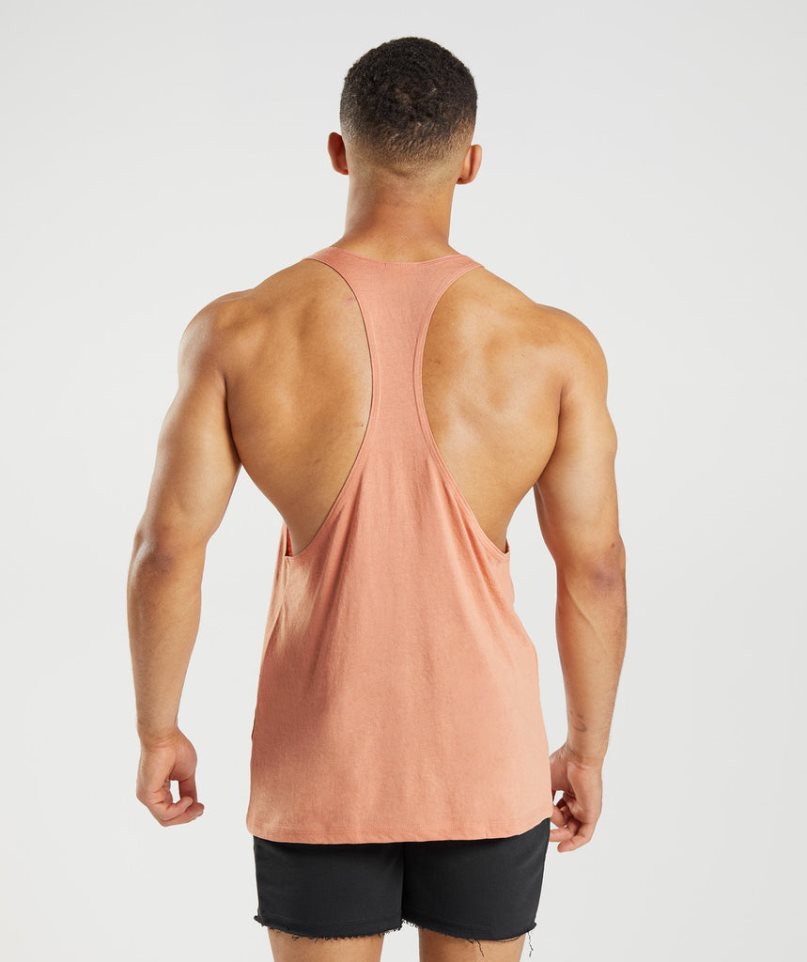 Camiseta Tirantes Gymshark Legacy Stringer Hombre Rosas | ES7053-NP