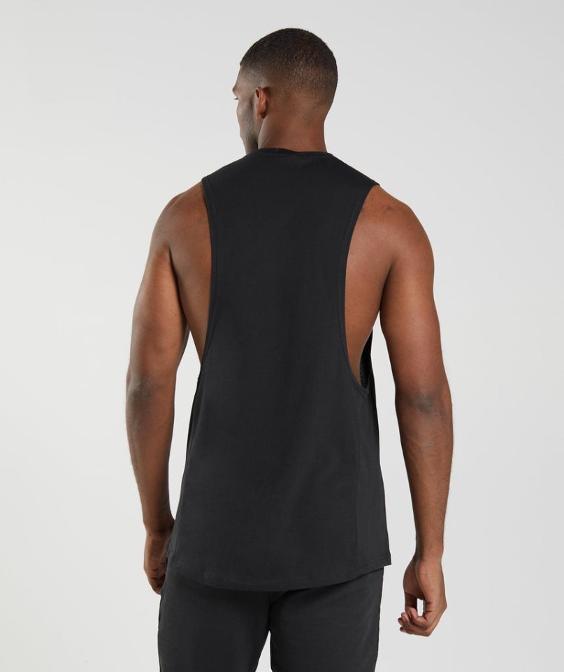 Camiseta Tirantes Gymshark React Drop Arm Hombre Negras | ES1472-SA