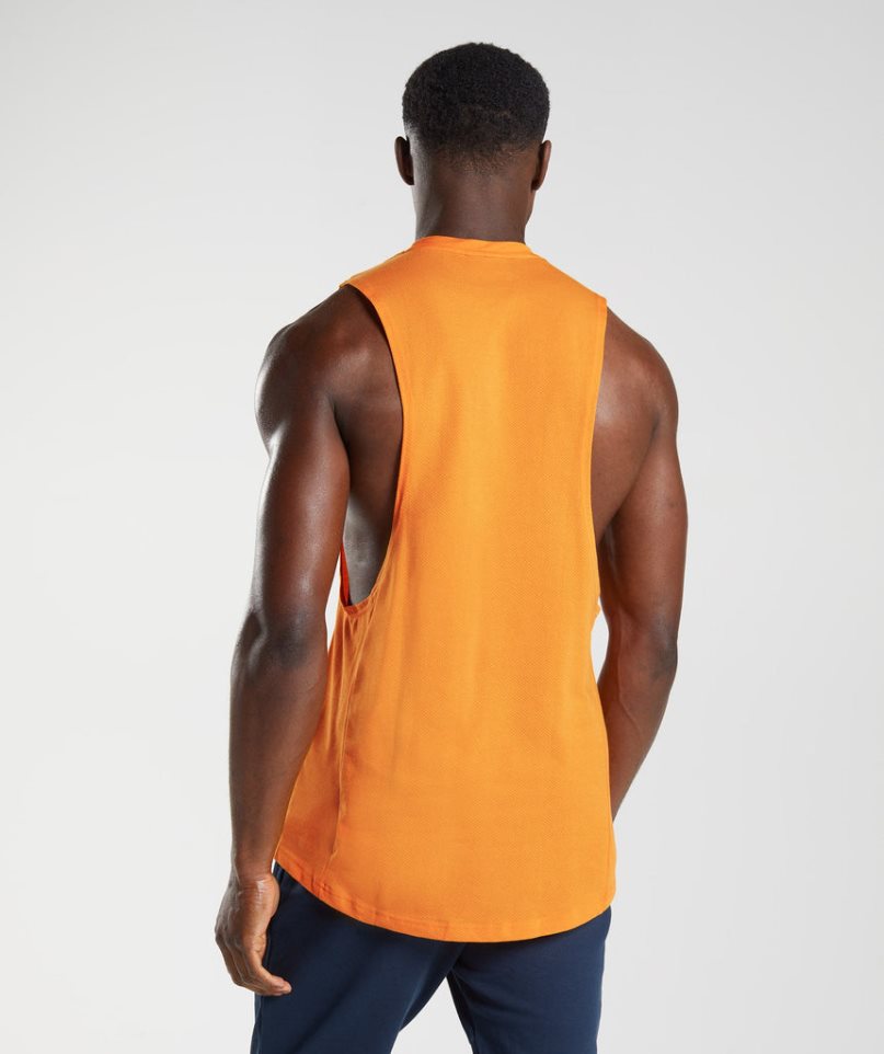 Camiseta Tirantes Gymshark React Drop Arm Hombre Naranjas | ES1478-FM