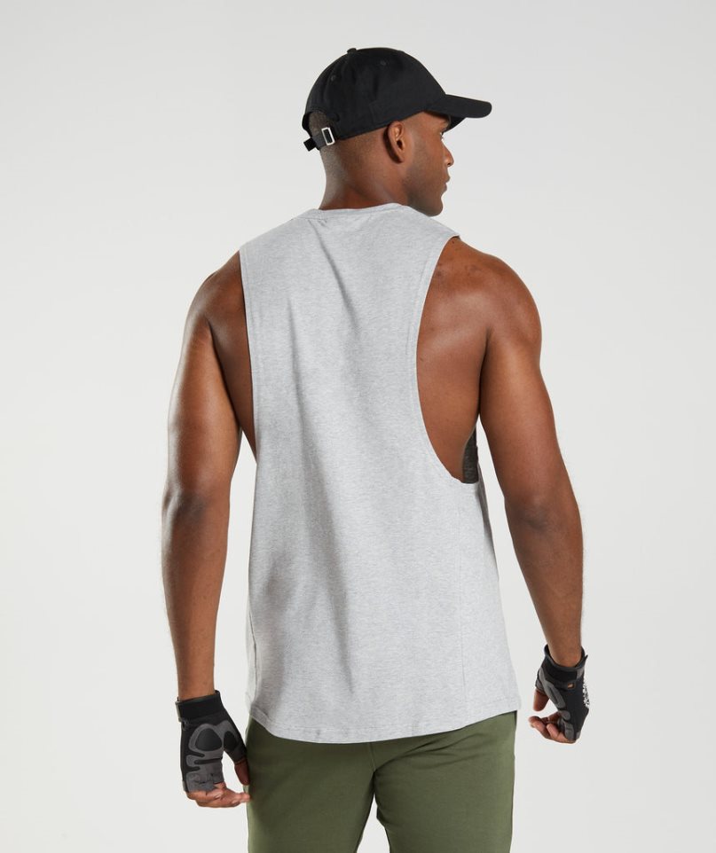 Camiseta Tirantes Gymshark React Drop Arm Hombre Gris Claro | ES5120-GQ