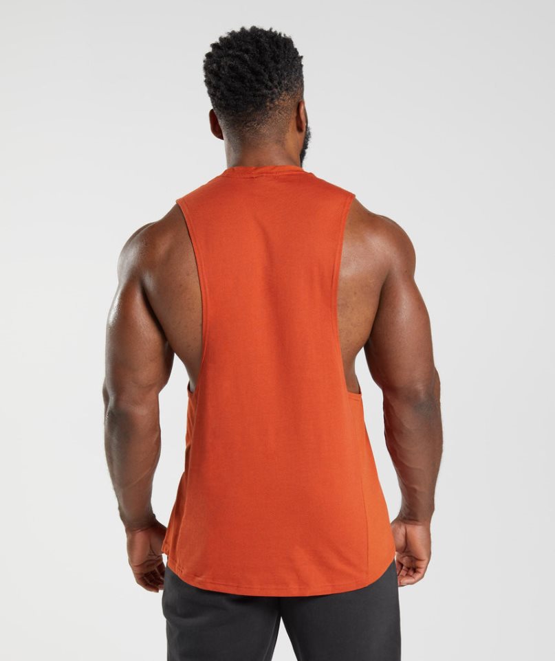 Camiseta Tirantes Gymshark React Drop Arm Hombre Naranjas | ES5427-WU