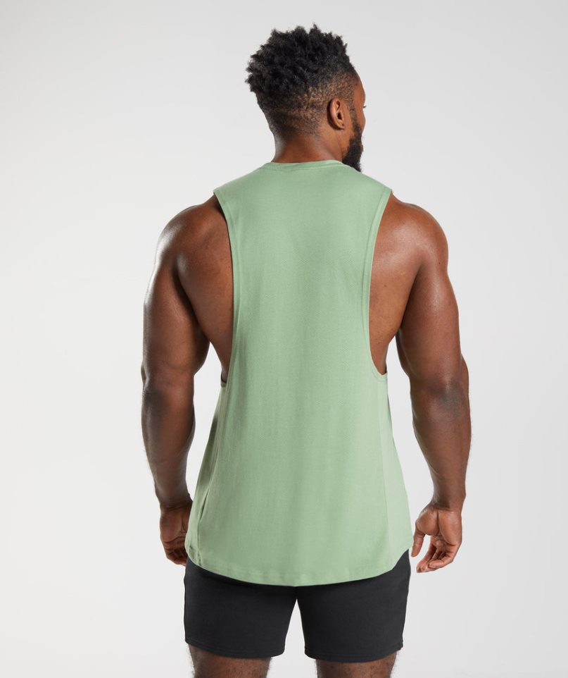 Camiseta Tirantes Gymshark React Drop Arm Hombre Verde Menta | ES6459-LQ