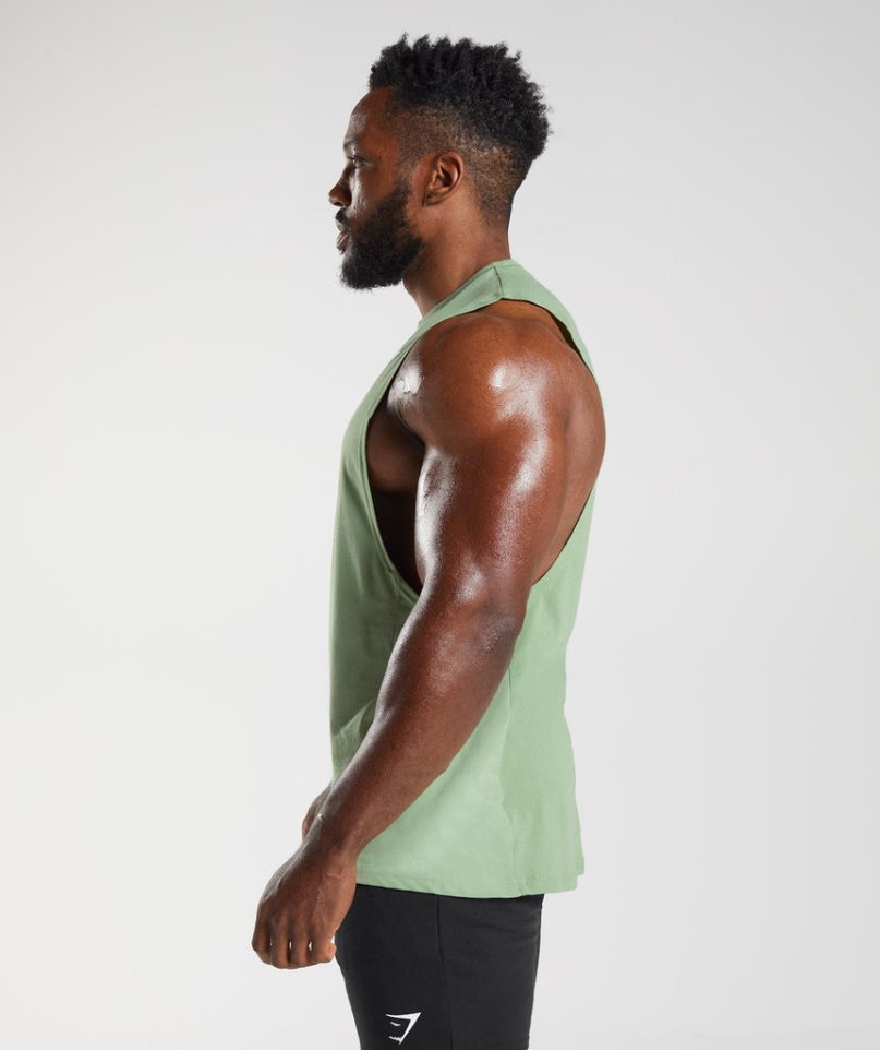 Camiseta Tirantes Gymshark React Drop Arm Hombre Verde Menta | ES6459-LQ