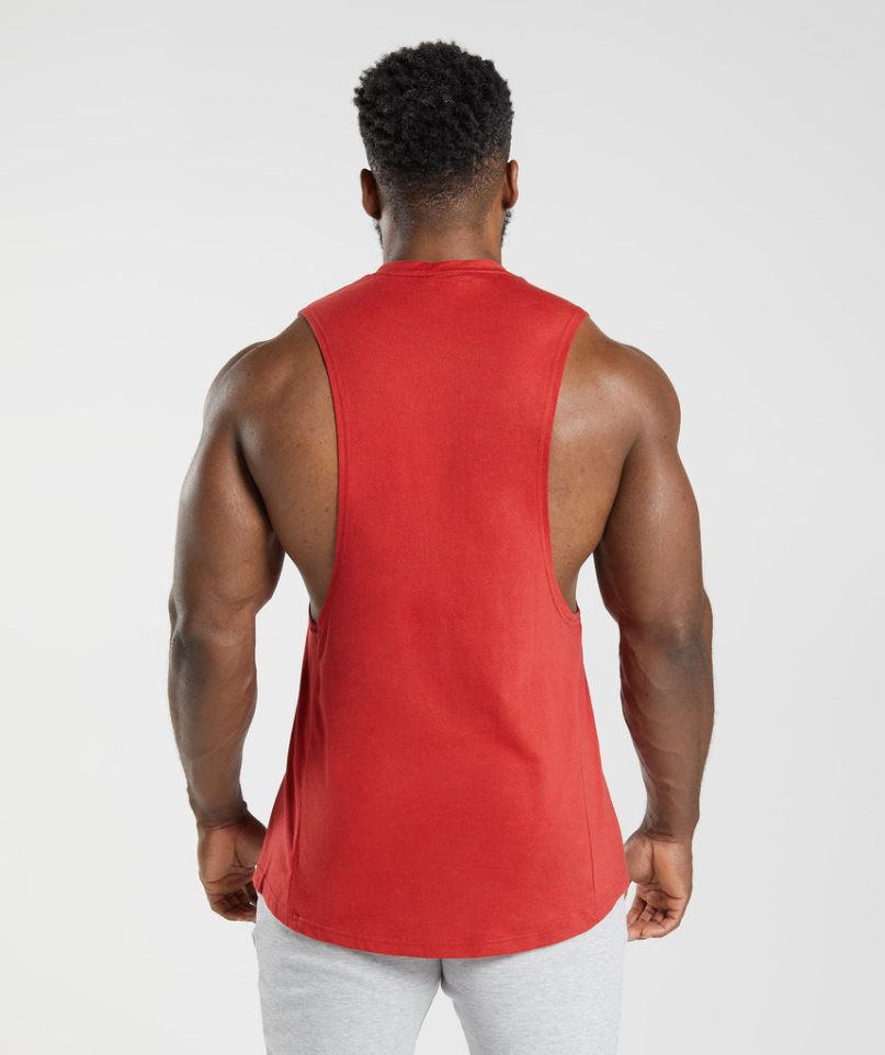 Camiseta Tirantes Gymshark React Drop Arm Hombre Rojas | ES8753-BY