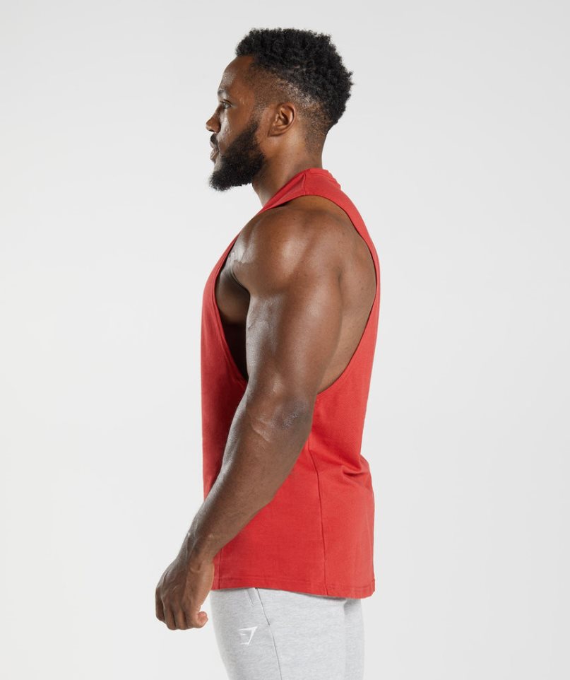 Camiseta Tirantes Gymshark React Drop Arm Hombre Rojas | ES8753-BY