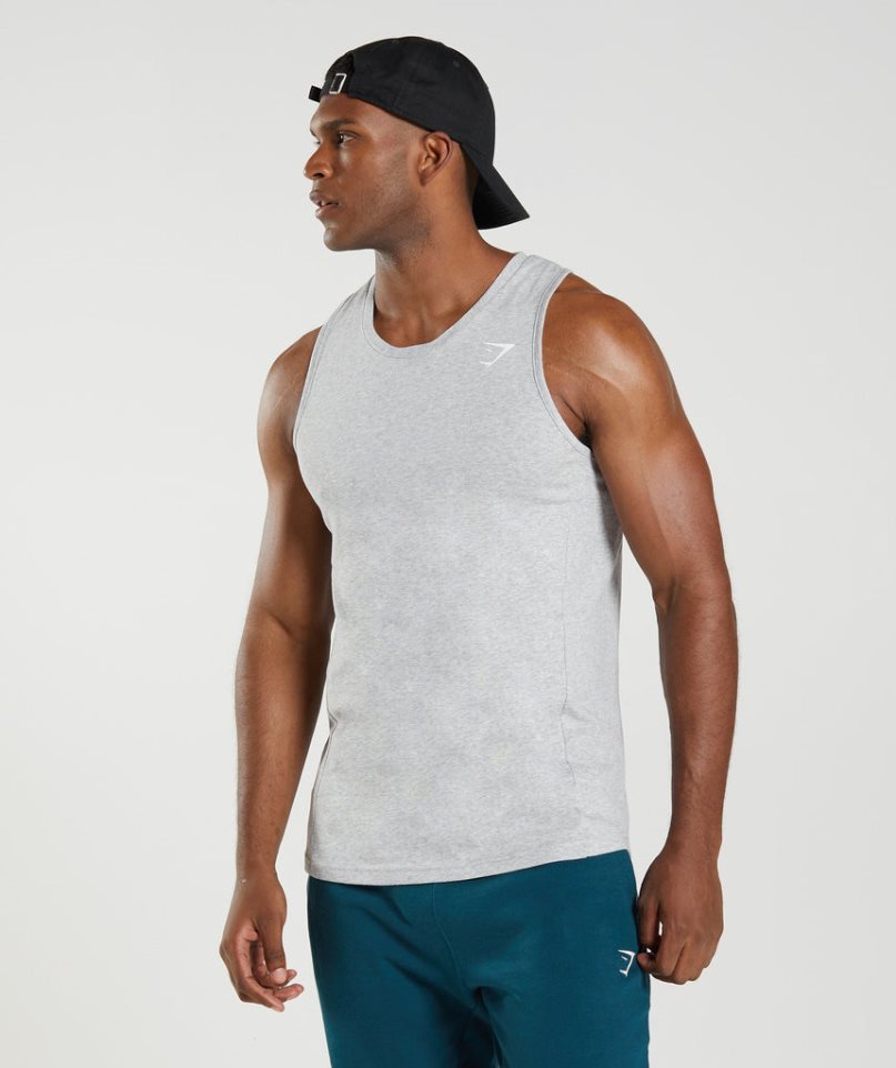 Camiseta Tirantes Gymshark React Hombre Gris Claro | ES1674-OP