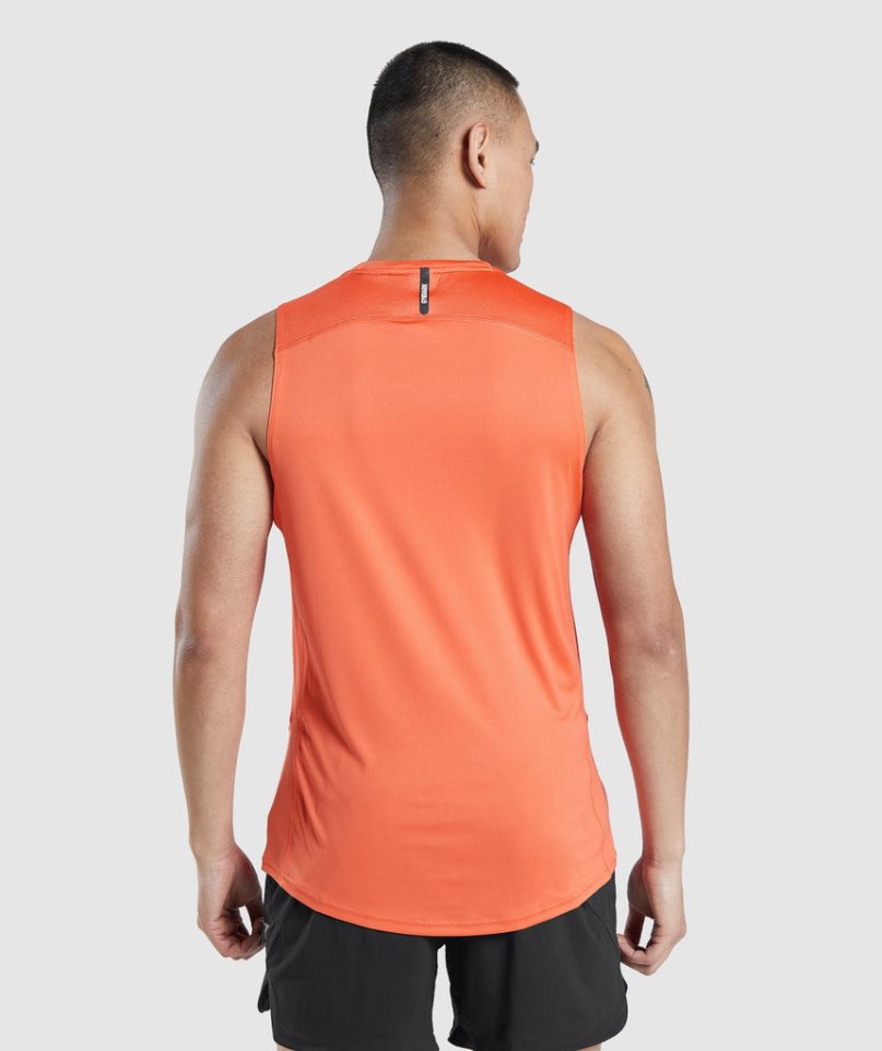 Camiseta Tirantes Gymshark Speed Evolve Hombre Naranjas | ES2150-TG