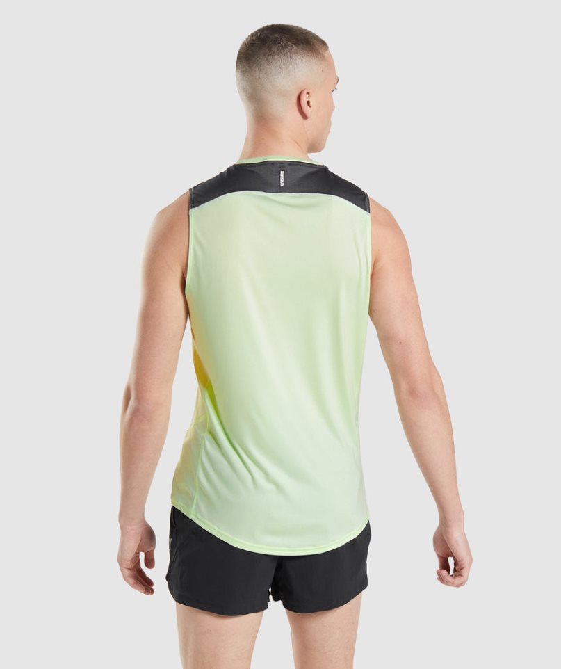 Camiseta Tirantes Gymshark Speed Evolve Hombre Verde Menta | ES9384-YC